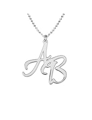 Sterling Silver Two Initial Necklace - Custom Made with Any Initials!