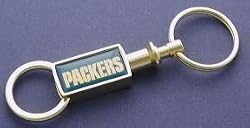 Green Bay Packers Gold Tone Valet Keychain