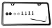 LFPartS UV Resistant Slim Style Stainless Steel License Plate Frame Black New 2 Hole