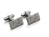 Ted Baker Charcoal Gray Paisley Pattern Cufflinks