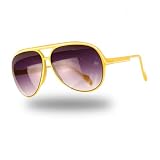 Groovy Plastic Frame Aviator Sunglasses - 1370