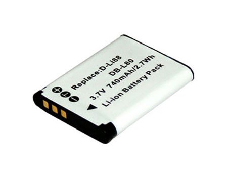 3.70V,740mAh,Li-ion,Replacement Digital Camera Battery for PENTAX Optio H90, Optio P70, Optio P80, Optio W90, Optio WS80,SANYO DMX-CG10, VPC-X1200, Xacti DMX-CG10, Xacti VPC-CA100, Xacti VPC-CA102, Xacti VPC-CA102YL, Xacti VPC-CG20, Xacti VPC-CS1, Xacti VPC-PD1, Xacti VPC-X1200, Xacti VPC-X1220, Xacti VPC-X1420, SANYO VPC-CG10, Xacti DMX-CG11, Xacti VPC-CG10 Series,Compatible Part Numbers:D-LI88,DB-L80