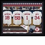 Boston Red Sox MLB Customized "Locker Room" 11" x 14" Photograph - Black Frame