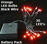 Orange LED Battery Operated Light Set 20 Bulbs 6.5 Feet 31oz%2BUr7TzL. SL160 Orange LED Battery Operated Light Set 20 Bulbs 6.5 Feet