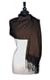 100% Pashmina Dark BROWN Shawl Wrap. Woman's Scarf.