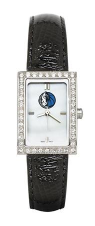 Dallas Mavericks NBA Womens Allure Black Leather Watch