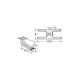MCM 10502-72702 Stainless Steel H Twin, Centered, 1.25 Inch Offset Burner