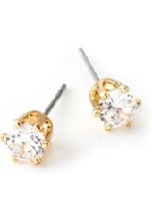 Silver Crystal Cubic Zirconia with Little Stud Wrapped Rondelle Circle Round Shape Earrings