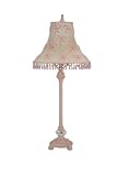 Pink Scroll Clear Ball Medium Lamp Base