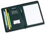 Review Masters  / Masters Conference Folder Leather Look Quality Zip Round with Calculator W260xD30xH355mm Black Ref 2881