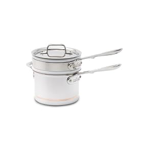 All Clad Copper Core Porcelain Double Boiler Insert