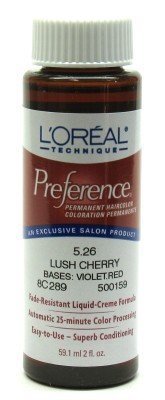 L'Oreal Preference Color # 5.26 Lush Cherry (3-Pack) with Free Nail File