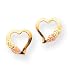 10k Black Hills Gold Heart Earrings