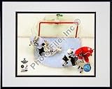 Marc-Andre Fleury "Game 7 of the 2008 - 2009 NHL Stanley Cup Finals Action (#51)" Double Matted 8" x 10" Photograph in Black Anodized Aluminum Frame