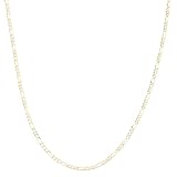 Men's 14k Yellow Gold 1.6mm Figaro Chain Necklace, 20