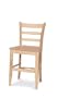 International Concepts S-222 24-Inch Baker Ladder-Back Stool, Unfinished