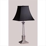Corinthian Table Lamp with Charlotte Pagoda Shade in Antique Pewter