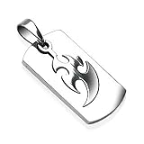 New Stainless Steel Cut-Out Tribal Tag Pendant & Free Chain - Length 60cms - Free Delivery + Gift Packaging Included!
