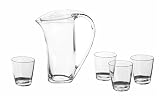CreativeWare Geo Set of Four 12 Ounce Acrylic Tumblers With 2 Quart Pitcher