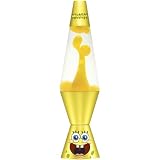 Lava Lite 2450 14.5-inch/20 oz. SpongeBob Lava Lamp, Yellow Wax/Clear Liquid/Decal Yellow Base