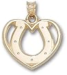 Indianapolis Colts Logo Heart Charm/Pendant -14K/10K, Stainless Steel or Gold Plated