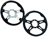 IMAGE OF BILLET STEERING WHEEL 4 BLADE RHINO CHROME