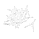 uxcell 水族館エアーバルブ　4mmホース　Y字形　3方向　クリア　プラスチック　水槽用　12個入