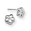 Diamond and Sterling Silver Earrings