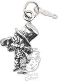 Alice in Wonderland Mad Hatter Sterling Silver Charm