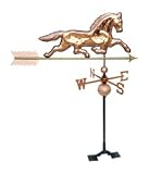 Full Size 38" Copper Horse Weathervane Polished Finish