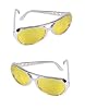 Buy Halloween - Yellow Lens Silver Frame Elvis Aviator Rocker Glasses