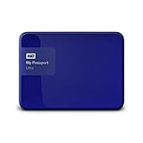 WD HDD ポータブル ハードディスク 2TB USB3.0 My Passport Ultra WDBBKD0020BBL-PESN ブルー / 暗号化 パスワード保護 / 3年保証