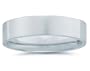 6 mm Plain Flat Comfort-Fit Men's Wedding Band in 18k White Gold