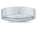 6 mm Plain Flat Comfort-Fit Men's Wedding Band in Platinum