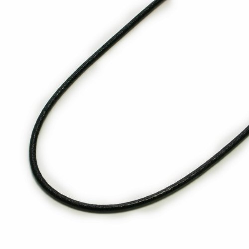 925Loungeレザーネックレス・黒　幅2.0ｍｍ長さ42ｃｍ　【720-ln20-bl40】