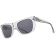 Vestal St. Jane Adult Hand Formed Acetate Lifestyle Sunglasses w/ Free B&F Heart Sticker Bundle - Clear/Grey/Brushed Silver