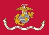 Valley Forge Nylon United States Marine Corp. Flag, measures 3-Foot x 5-Foot