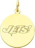 14K Gold NFL New York Jets Charm