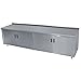Advance Tabco HF-SS-366M 36" x 72" 14 Gauge Enclosed Base Stainless Steel Work Table with Fixed Midshelf and 1 1/2" Backsplash