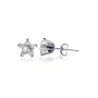 Nickel Free 4mm Star Clear Cubic Zirconia .925 Sterling Silver Post Stud Earrings