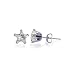 Nickel Free 4mm Star Clear Cubic Zirconia .925 Sterling Silver Post Stud Earrings