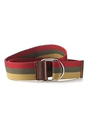 Striped D-Ring Belt