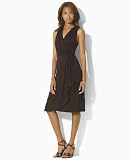 Lauren by Ralph Lauren Petite Dress, Jem Sleeveless Faux Wrap Jersey