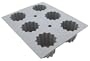 DeBuyer Elastomoule 6-Bordelais Fluted Cakes Silicone Mold