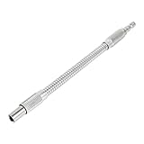 uxcell　ソケットビット　六角ドライバー　フレキシブルソケット　延長棒　シルバー