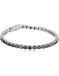 CZ by Kenneth Jay Lane "Basics" 20 Cttw Black Cubic Zirconia Tennis Bracelet
