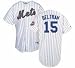 Carlos Beltran New York Mets Authentic Home Pinstripe Jersey, With #15 from Majestic Athletic