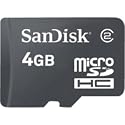 Sandisk 4GB MicroSD Transflash Memory Flash Card - Retail Packing for Blackberry 8300 8800 8830 LG CU575 LX570 VX8550 VX9900 Nokia N95 HTC Wing T-Mobile
