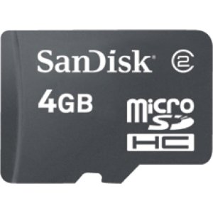 Sandisk 4GB MicroSD Transflash Memory Flash Card - Retail Packing for Blackberry 8300 8800 8830 LG CU575 LX570 VX8550 VX9900 Nokia N95 HTC Wing T-Mobile