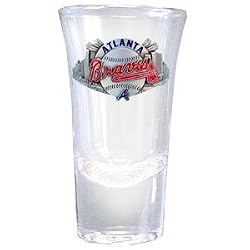 Atlanta Braves Flared Top Shooter Shot Glass - MLB Baseball Fan Shop Sports Team Merchandise